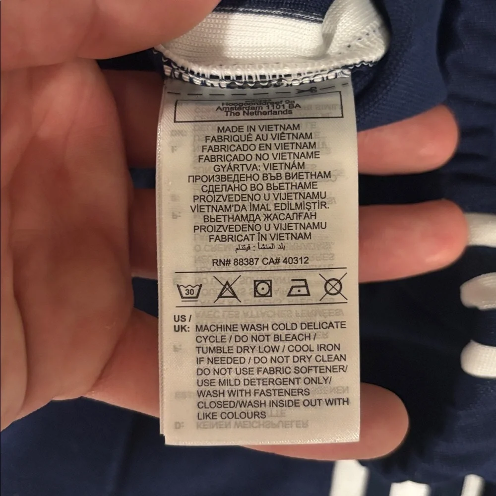 Adidas men’s Blue Joggers with White Stripes